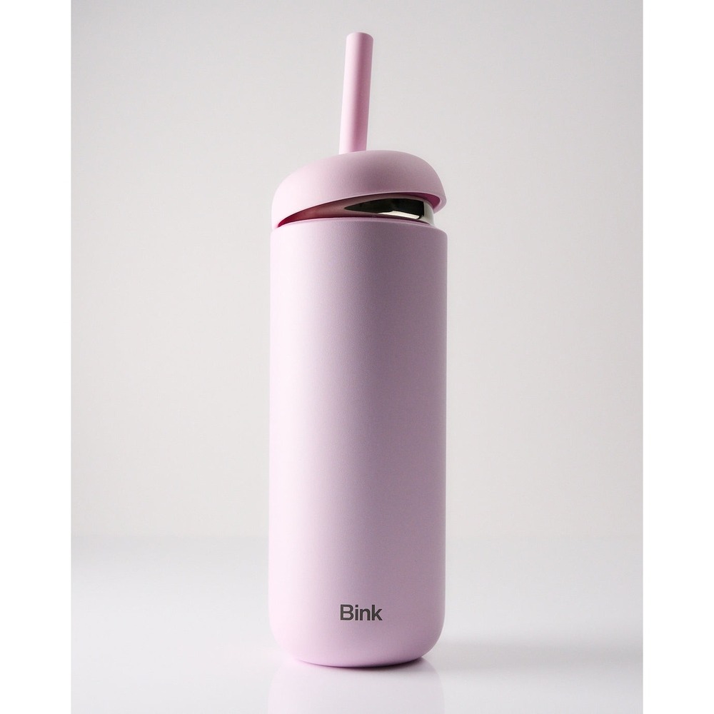Bink Straw Tumbler 21oz Oyster Light Pink Stainless Steel Insulated Water Bottle